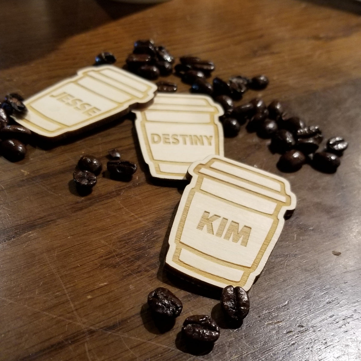 Coffee Cup Name Badge