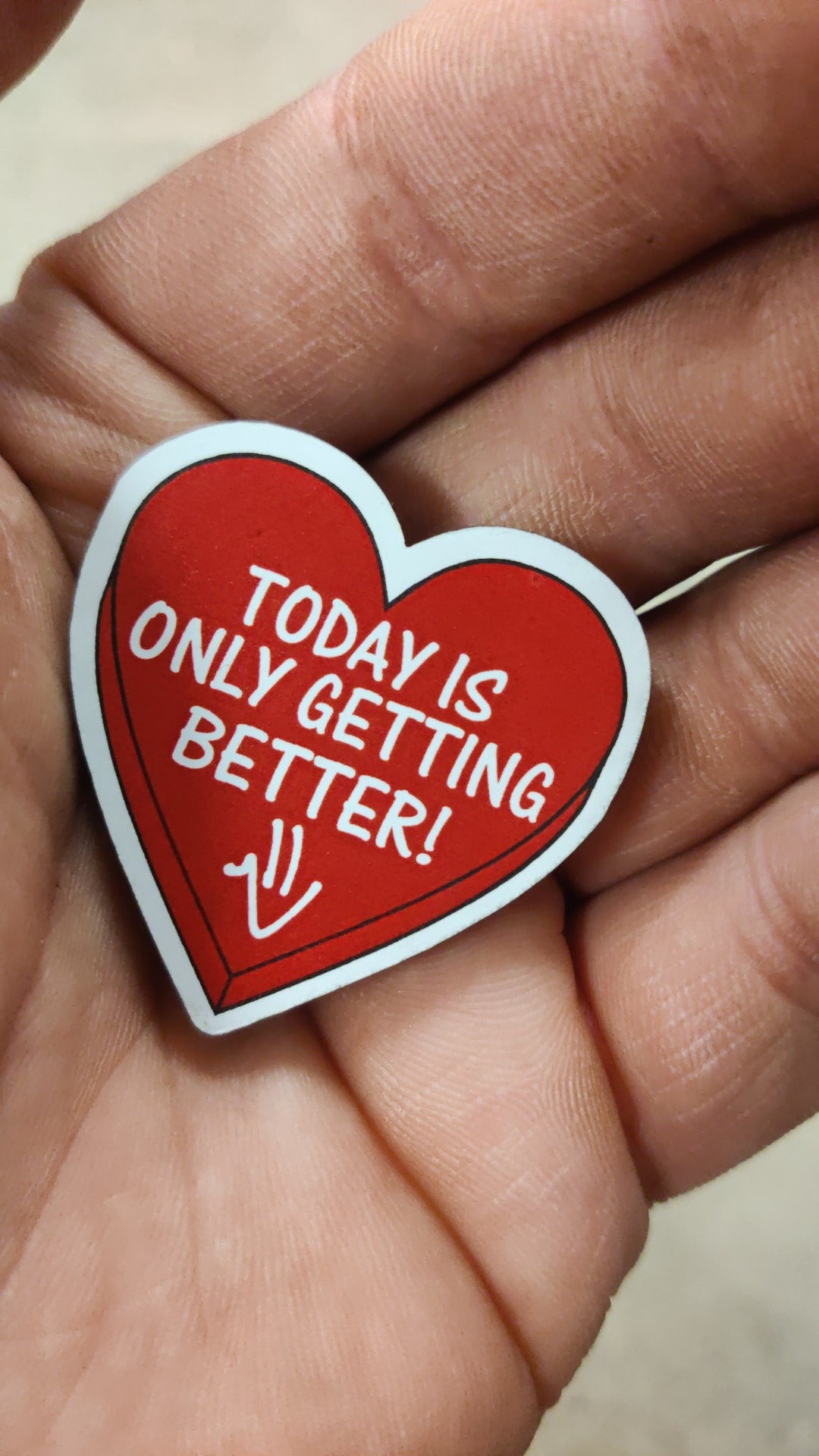 Wooden Inspirational Heart Magnet