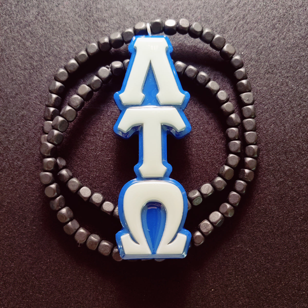 Handcrafted LTO Wooden Greek Tiki Necklace | Glass Glazed