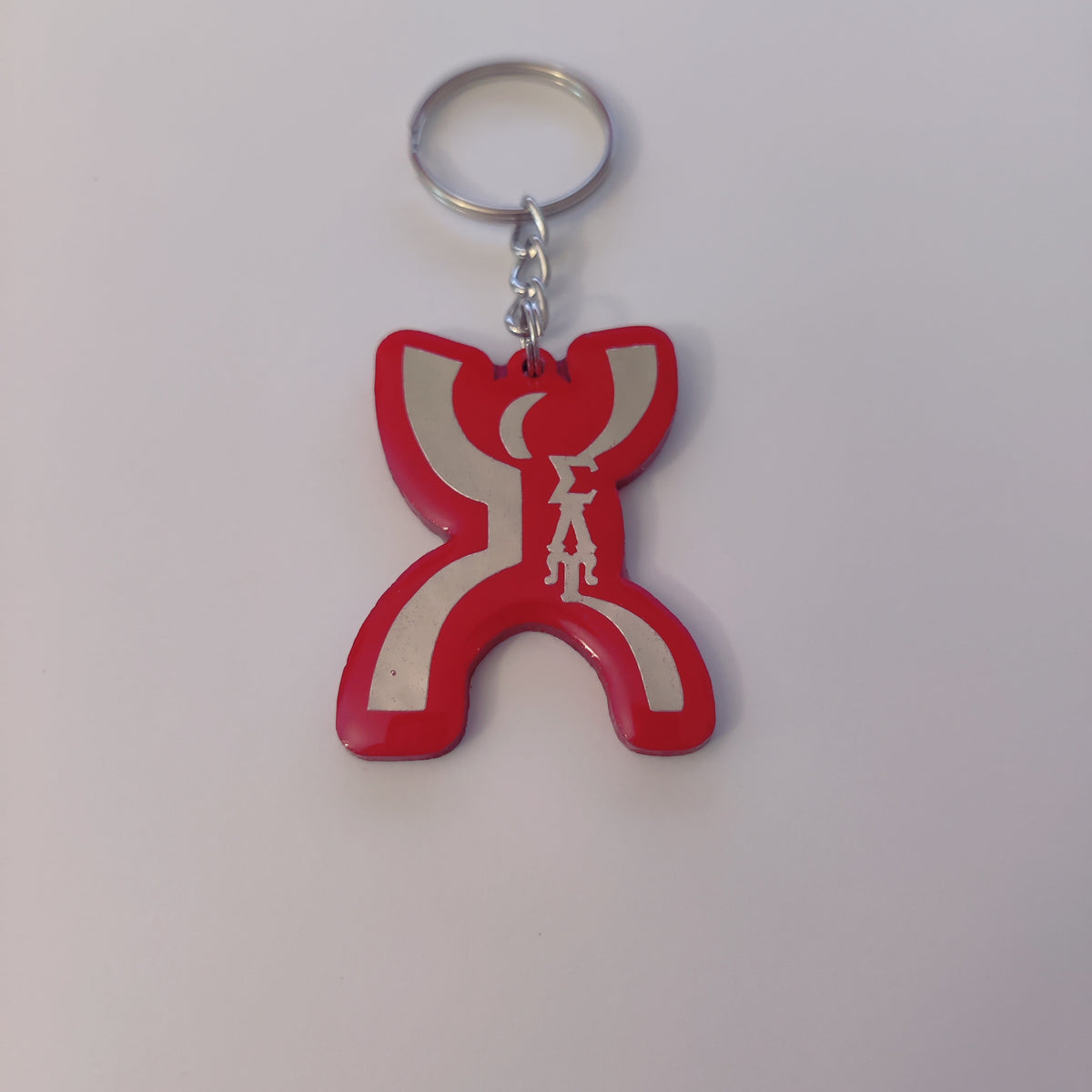 SLU Mirrored Symbol Glass Glazed Keychain