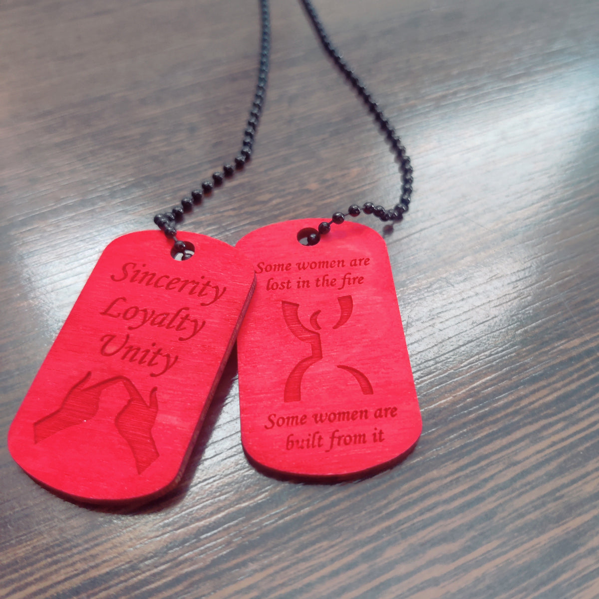 SLU Laser Engraved Wooden Dog Tag