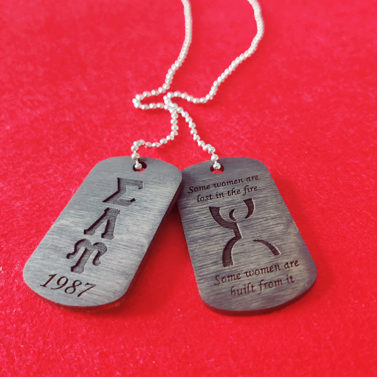 SLU Laser Engraved Wooden Dog Tag