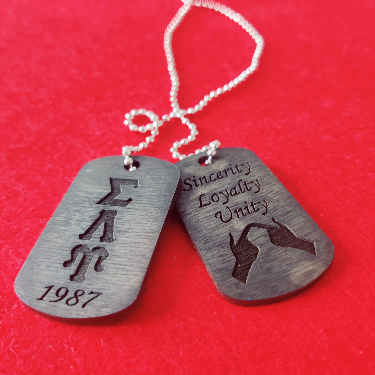 SLU Laser Engraved Wooden Dog Tag