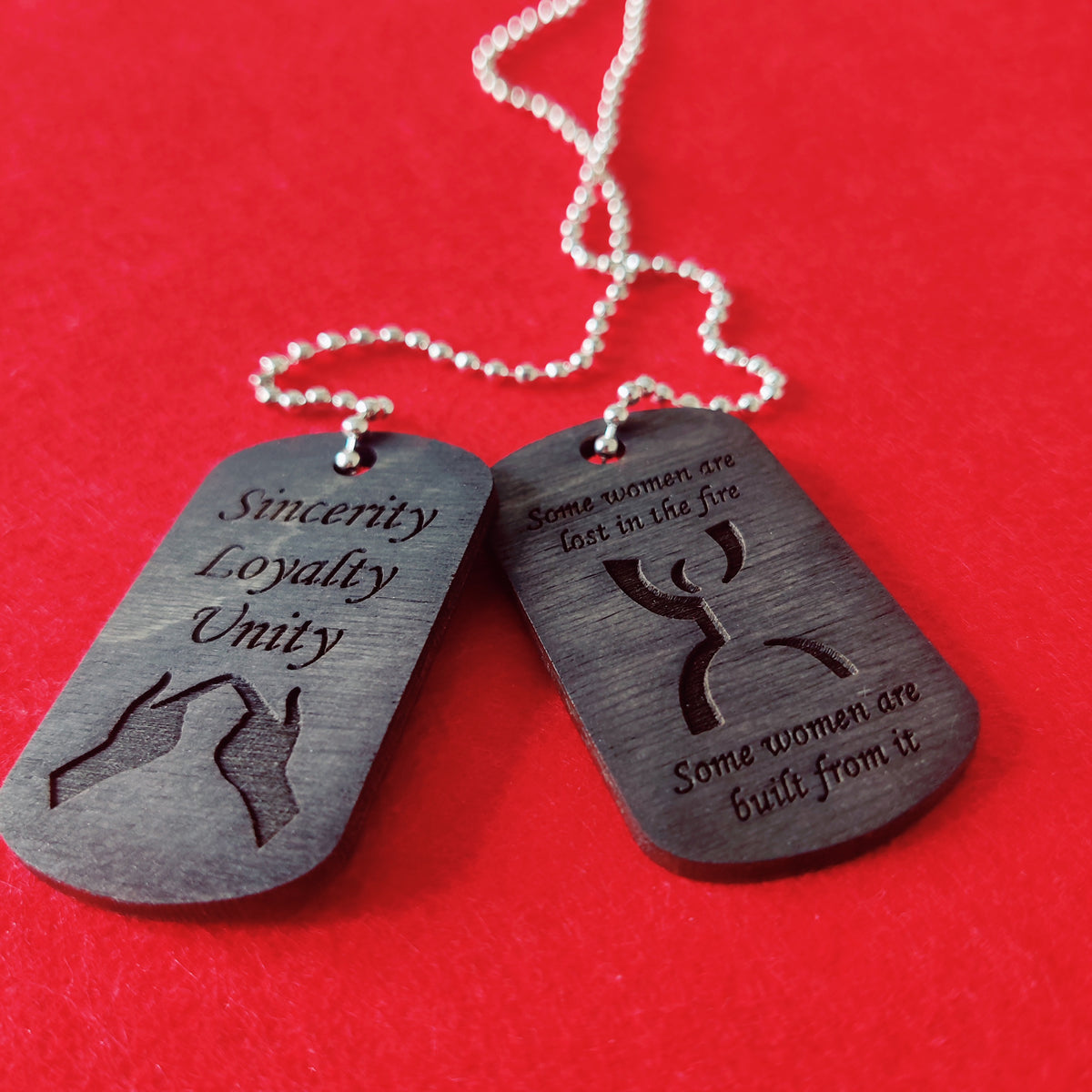 SLU Laser Engraved Wooden Dog Tag