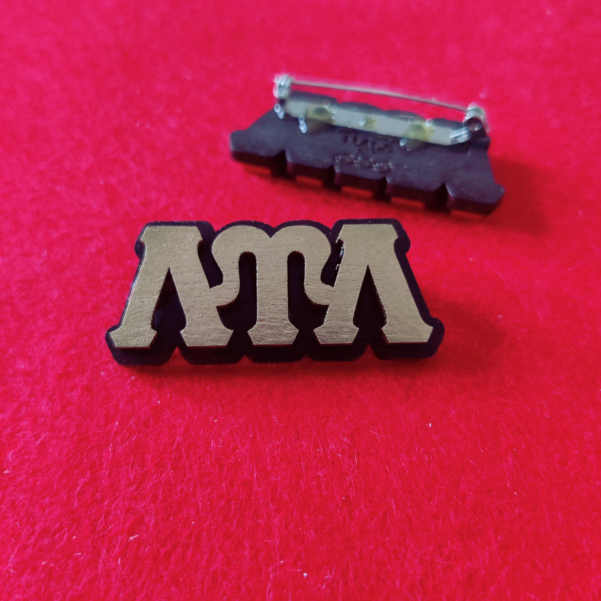 LUL Classic Layered Letter Wooden Pin