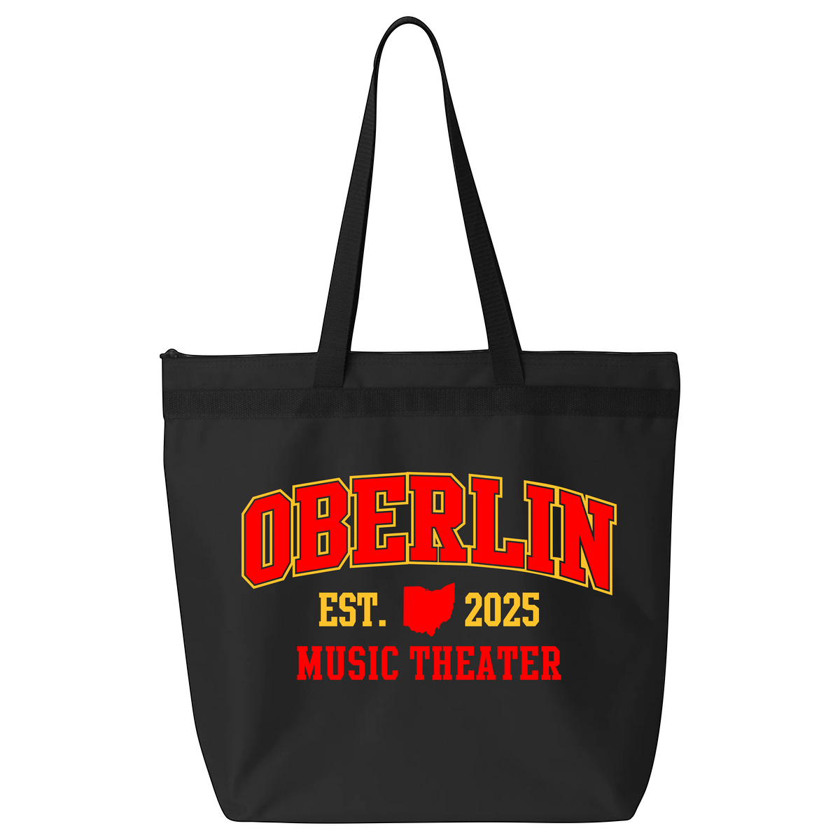Oberlin Music Theater Varsity Zippered Tote Bag