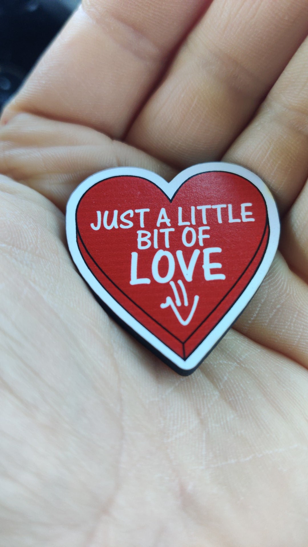 Wooden Inspirational Heart Magnet