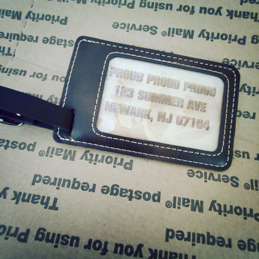 Personalized Wooden Luggage Tag Insert