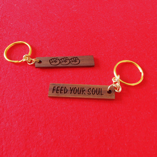 Reclaimed Hardwood Inspiration Keychain