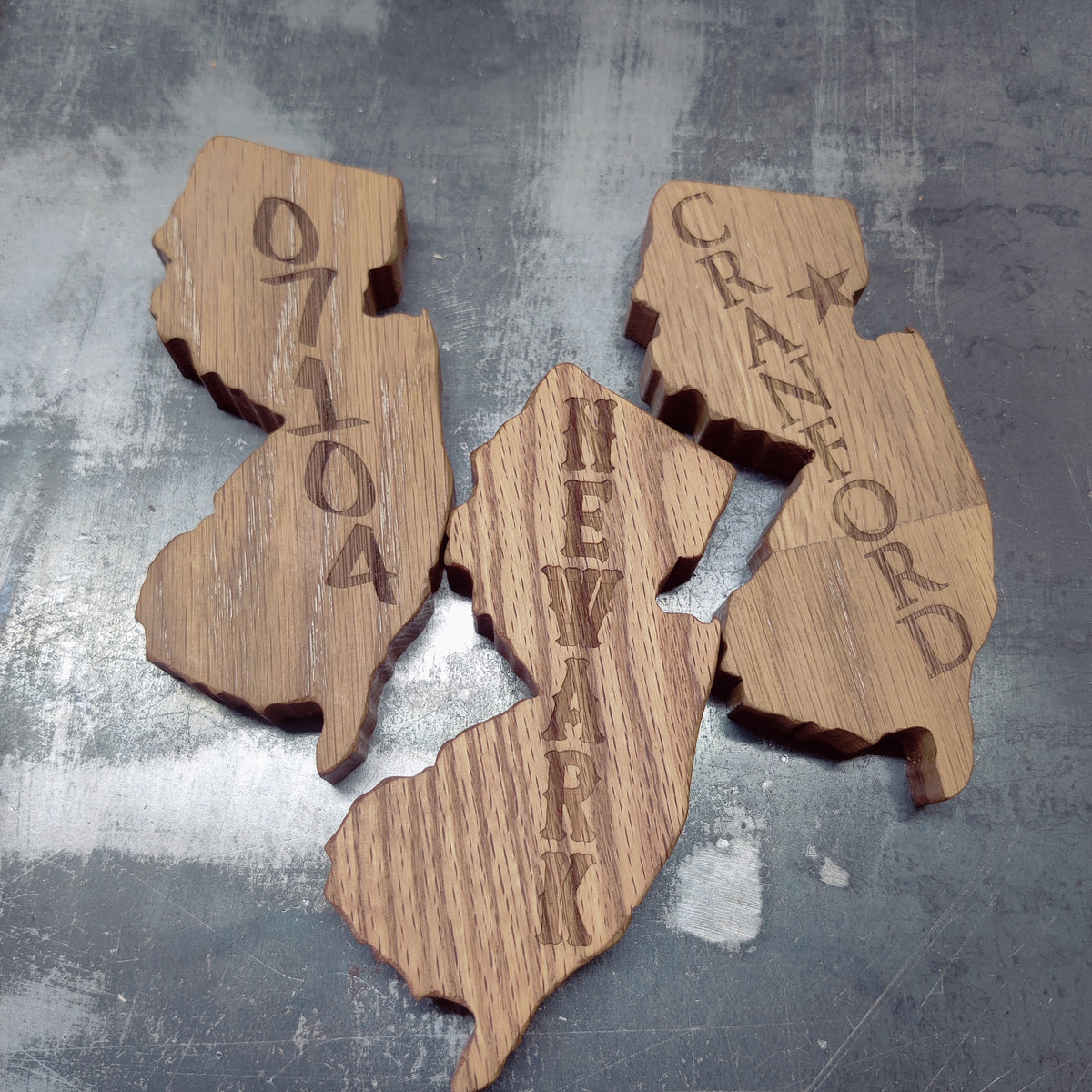 Personalized Handcrafted New Jersey Oak Magnetic Bottle Opener