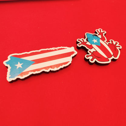 Puerto Rican Wooden Magnets | Handcrafted Reclaimed Wood