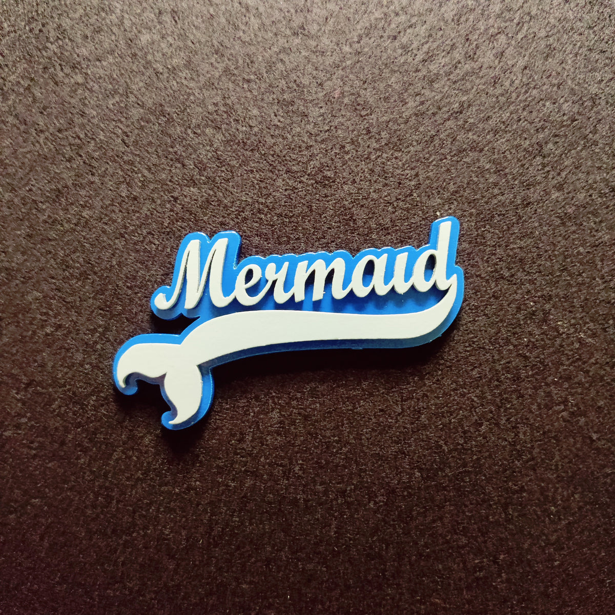 Mermaid Wooden Magnetic Back Pin