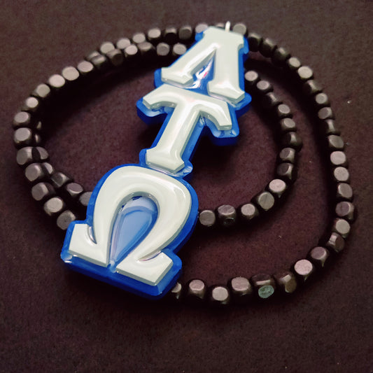 Handcrafted LTO Wooden Greek Tiki Necklace | Glass Glazed
