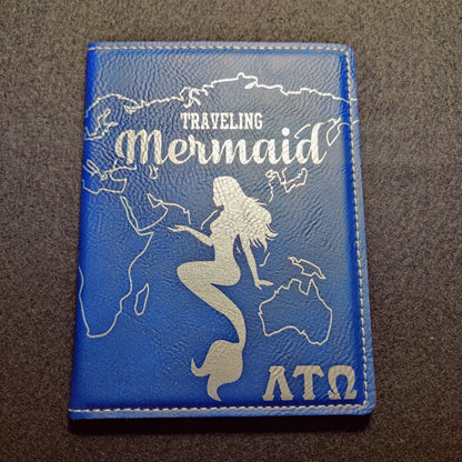 Traveling Mermaid Laser Engraved Passport Holder