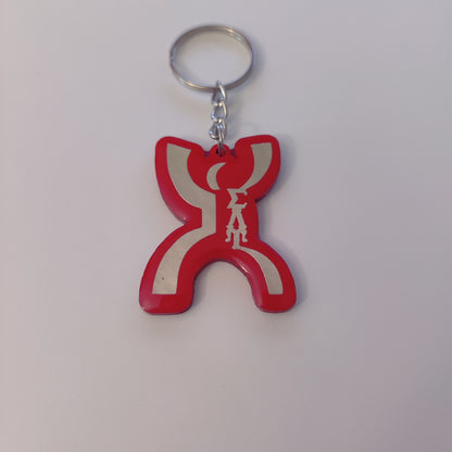 SLU Mirrored Symbol Glass Glazed Keychain
