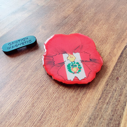 Pansy Heritage Glass Glazed Magnetic Pin