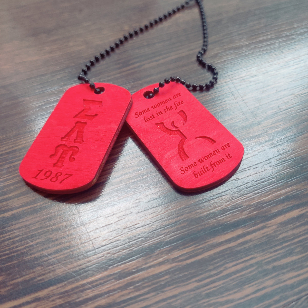SLU Laser Engraved Wooden Dog Tag