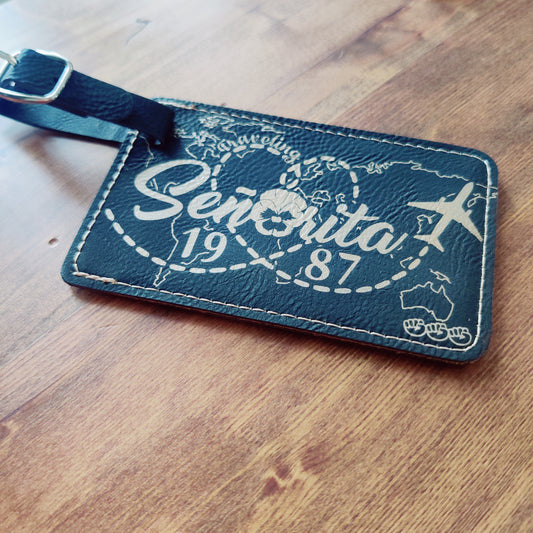 Traveling Señorita Luggage Tag