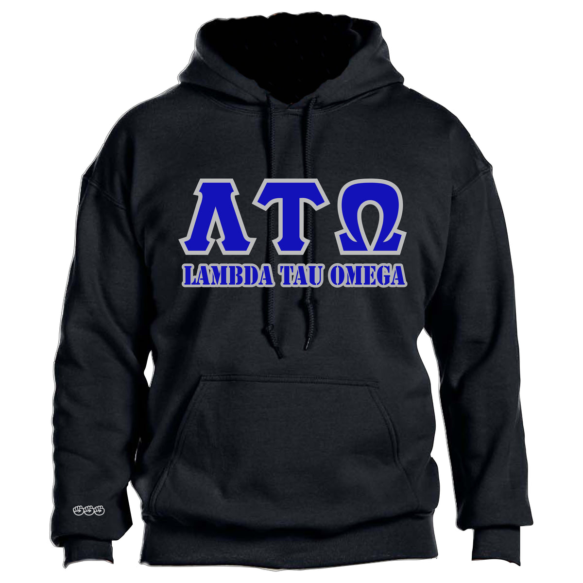 Royal Blue on Grey Letters w/ Org Hood