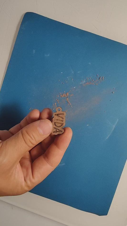 Personalized Hardwood Last Name Keychain