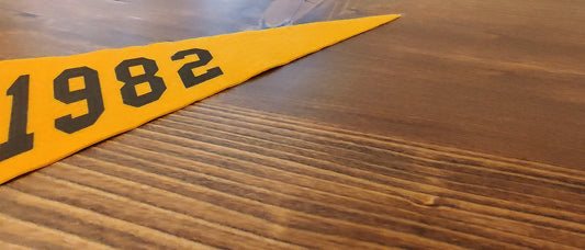 Hermano Felt Pennant Flag | 12"x30" Vintage Two-Tone Vinyl Design