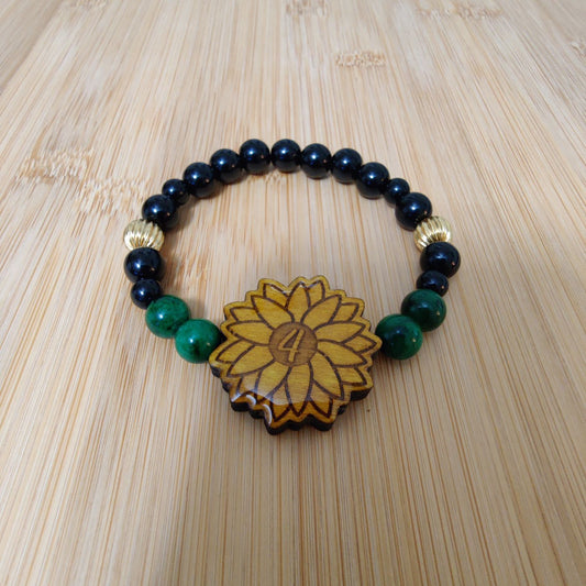 Numbered Sunflower Bracelet